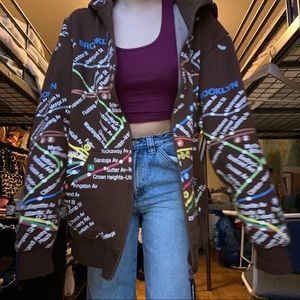 NYC SUBWAY LINE ZIPUP